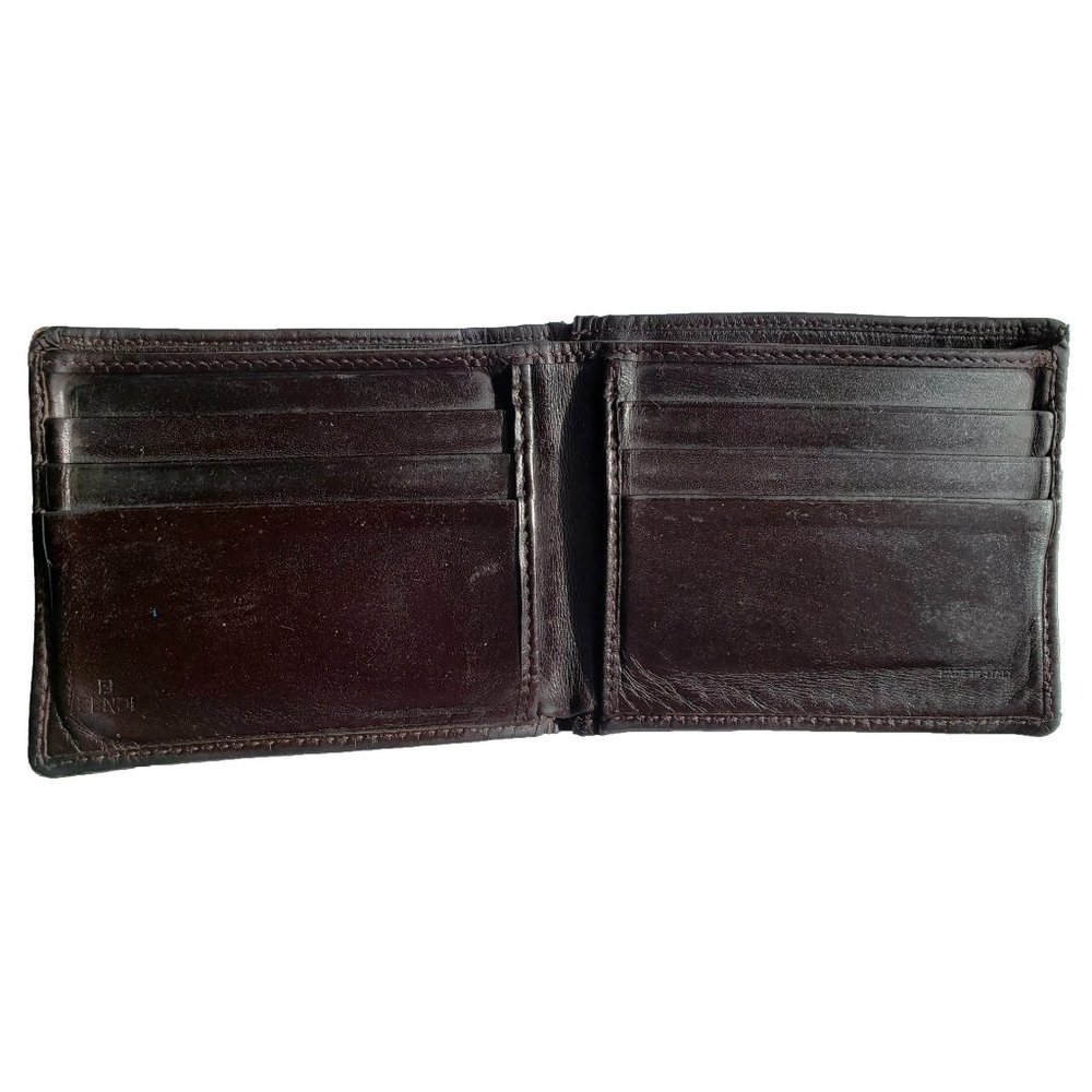 Fendi Brown Fabric Bi-Fold Wallet